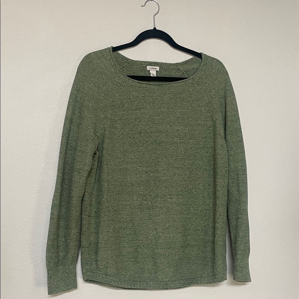 LL Bean Green Knit Sweater